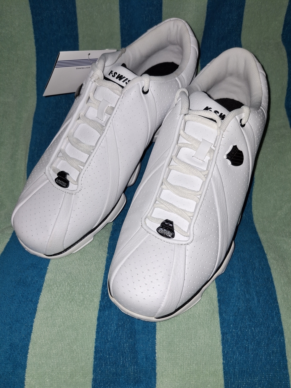K-Swiss White Leather Sneakers